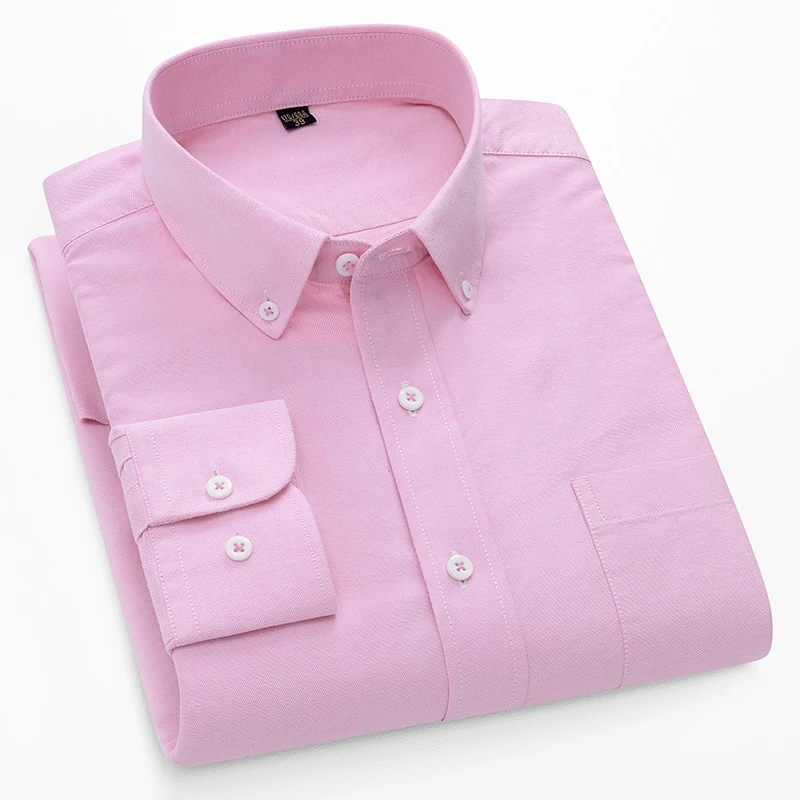 Oxford Cotton Casual Shirt Business - Kemeja Lengan Panjang Oxford Katun 100%