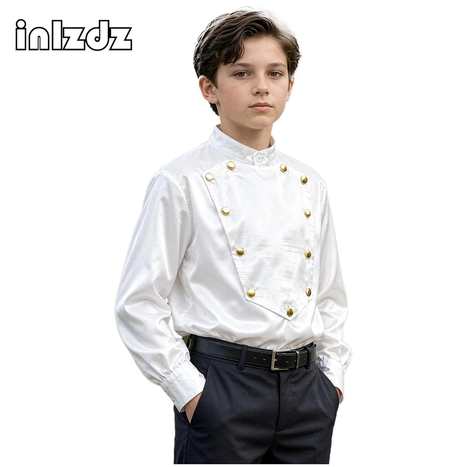 Shirts - Kemeja Satin Bergaya Abad Pertengahan dan