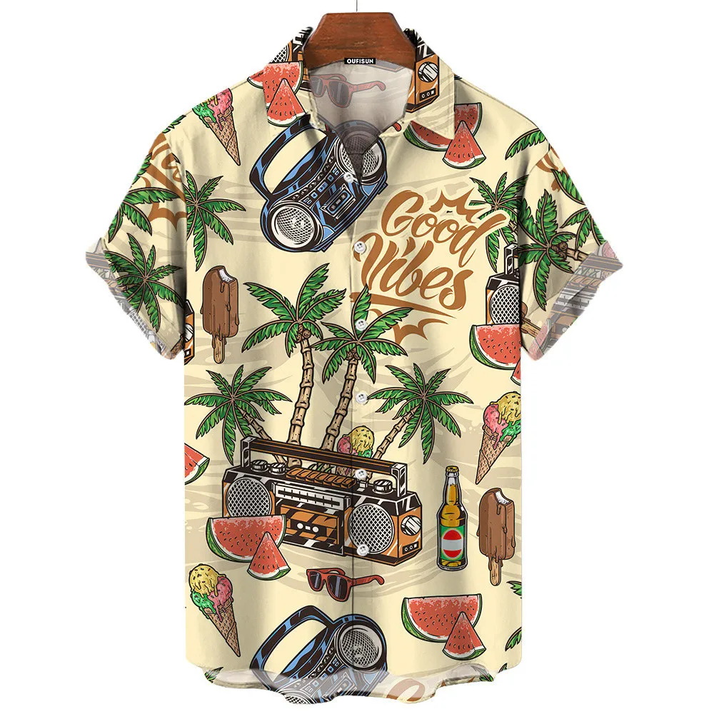 Kemeja Hawaii Retro Musim Pana - Vintage Hawaiian Floral Shirt ulasan dan harga