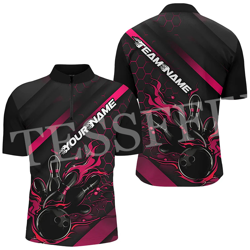 Kemeja Polo ritsleting Harajuk - Short Sleeve Bowling Shirt Retro ulasan dan harga