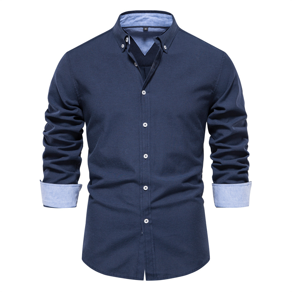 Kemeja Kasual Bisnis Pria Leng - Oxford Cotton Casual Shirt Business ulasan dan harga