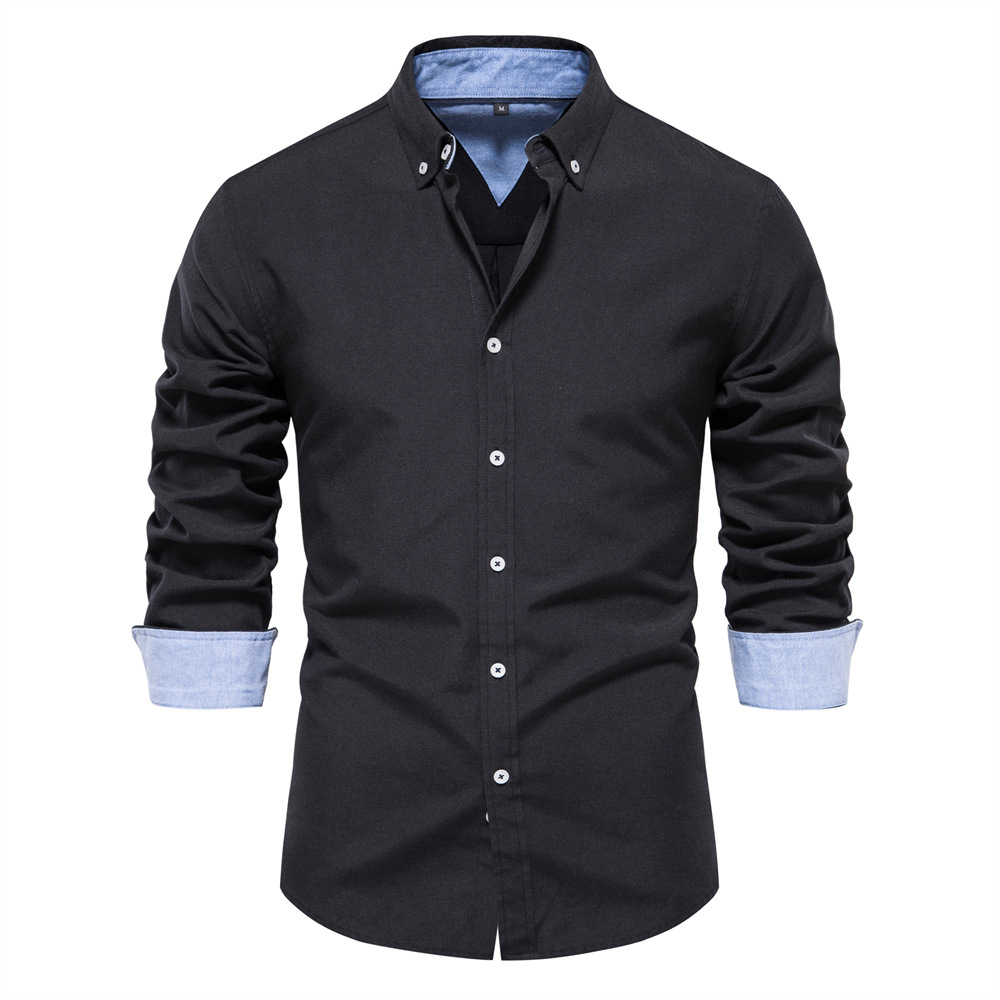 Kemeja Kasual Bisnis Pria Leng - Oxford Cotton Casual Shirt Business ulasan dan harga